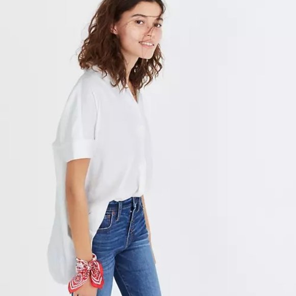 Madewell Tops - Madewell Courier Button Back Top S